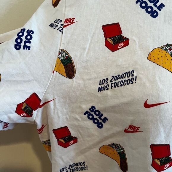 Nike Los Zapatos Mas Frescos Taco Patterned Men’s Tee XXL - Picture 4 of 6